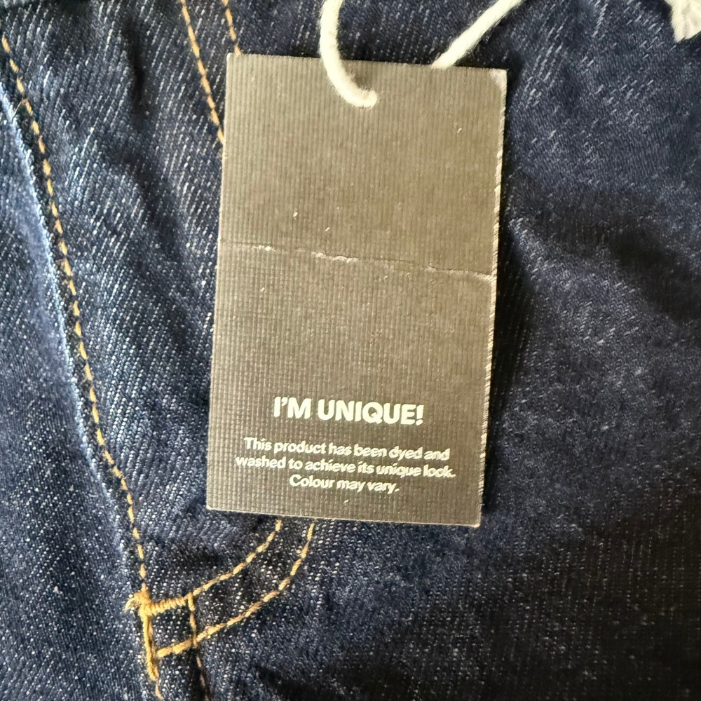 Cotton On Jeans Women 28 Blue Rigid Low Straight Denim Dark Wash 100% Cotton NWT - Picture 10 of 16